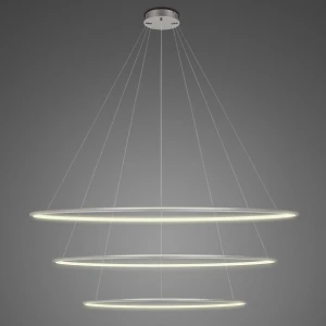 Lampa wisząca Ledowe Okręgi srebrny 120cm - Altavola
