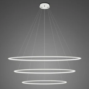 Lampa wisząca Ledowe Okręgi biały 120cm - Altavola