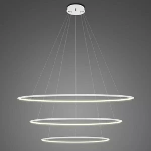Lampa wisząca Ledowe Okręgi biały 100cm - Altavola