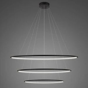Lampa wisząca Ledowe Okręgi czarny 100cm - Altavola