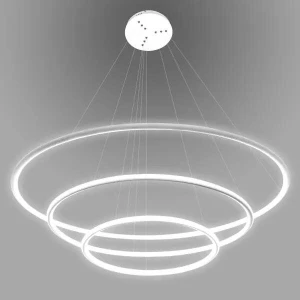 Lampa wisząca Ledowe Okręgi biały 100cm - Altavola
