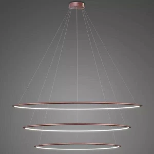 Lampa wisząca Ledowe Okręgi różowe złoto 150cm - Altavola