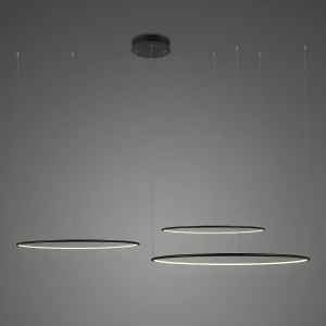 Lampa wisząca Ledowe Okręgi czarny 100cm - Altavola
