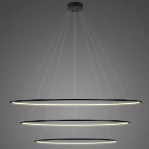 Lampa wisząca Ledowe Okręgi czarny 180cm - Altavola