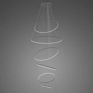 Lampa wisząca Ledowe Okręgi, Ledowe Okręgi No.6 czarny 300 cm - Altavola