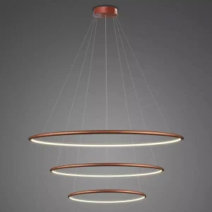 Lampa wisząca Ledowe Okręgi miedziany 80cm - Altavola