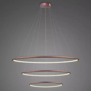 Lampa wisząca Ledowe Okręgi różowe złoto 80cm - Altavola