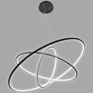Lampa wisząca Ledowe Okręgi czarny 80cm - Altavola
