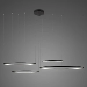 Lampa wisząca Ledowe Okręgi No.4 czarny 80 cm, 60 cm, 40cm, 40 cm - Altavola
