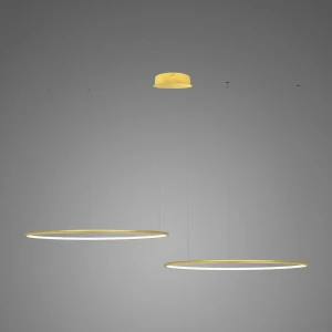 Lampa wisząca Ledowe Okręgi No.2 złoty 60cm - Altavola