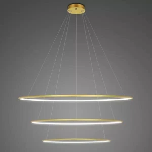 Lampa wisząca Ledowe Okręgi złoty 100cm - Altavola