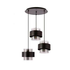 Lampa wisząca E27 czarny/dymiony 3xE27 33-47144 - Candellux Lighting