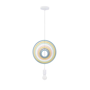 Lampa wisząca Candellux Hoops biała MDF 1×E27