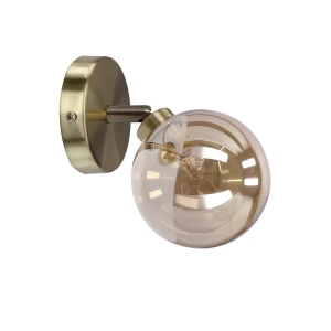 Kinkiet patynowy, klosz bursztynowy 0xG9 91-16515 - Candellux Lighting
