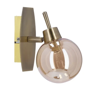 Kinkiet patynowy, klosz bursztynowy 1xG9 21-16324 - Candellux Lighting