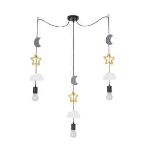 Lampa wisząca Trio czarny/biały/złoty 0xE27 33-24435 - Candellux Lighting