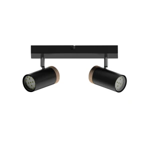 Lampa sufitowa Lagos czarny + drewniany 2xGU10 92-13712 - Candellux Lighting