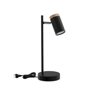 Lampa stołowa Lagos czarny + drewniany 1xGU10 41-13736 - Candellux Lighting