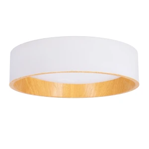 Lampa sufitowa Lazio biało drewniana LED klosz biały 14-24107 Candellux