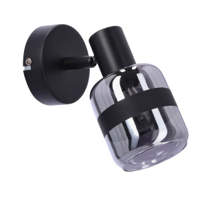 Kinkiet Yuki abażur czarny, sztyca srebrna 0xE14 91-13415 - Candellux Lighting