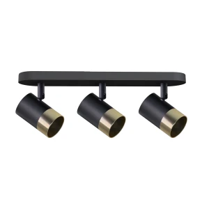 Lampa sufitowa Tobi czarny + złoty 3xGU10 93-27436 - Candellux Lighting