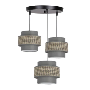 Abażur Luccia czarny, grafitowy+ szaro-beżowy 3xE27 33-25470 - Candellux Lighting