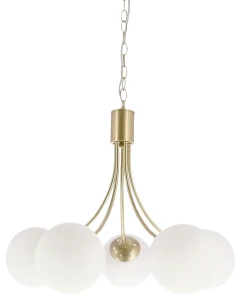 Lampa wisząca E14 biały/mosiądz 5xE14 35-47762 - Candellux Lighting