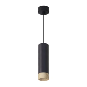 Lampa wisząca Gu10 czarny + drewniany 1xGU10 31-28419 - Candellux Lighting