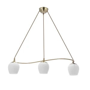 Lampa wisząca E27 patynowy + biały 3xE27 33-07377 - Candellux Lighting