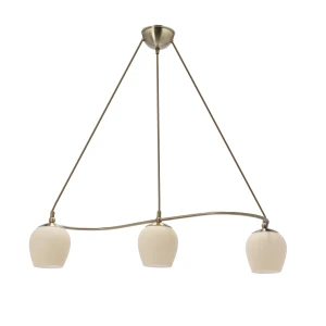 Lampa wisząca E27 patynowy + kremowy 3xE27 33-11060 - Candellux Lighting
