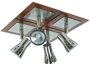 Plafon Modeno chromowy / drewno 0xE27 98-81691 - Candellux Lighting