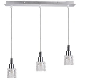 Lampa wisząca Rubik chromowy, kryształki bezbarwne 3xG9 33-05939 - Candellux Lighting
