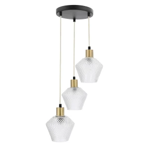 Lampa wisząca E14 czarny + złoty 3xE14 33-36377 - Candellux Lighting