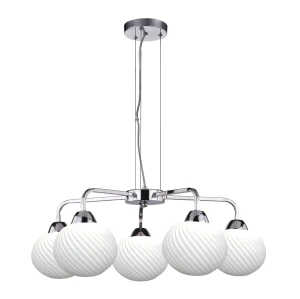 Lampa wisząca E27 biały/chrom 5xE27 35-32942 - Candellux Lighting