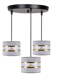 Abażur Pandy czarny, szary + złoty 3xE27 33-37664 - Candellux Lighting