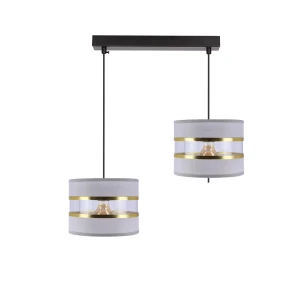 Abażur Pandy czarny, szary + złoty 2xE27 32-37633 - Candellux Lighting
