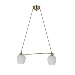Lampa wisząca E27 patynowy + biały 2xE27 32-07360 - Candellux Lighting