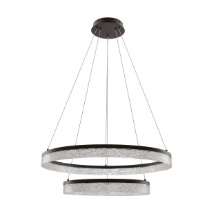 Lampa wisząca Candellux Frozi czarna 2× LED zintegrowany
