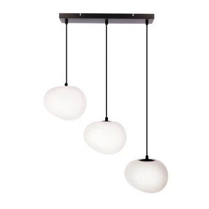 Lampa wisząca Stones biało czarny 3xE27 33-35158 - Candellux Lighting