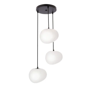 Lampa wisząca Stones biało czarny 3xE27 33-35172 - Candellux Lighting