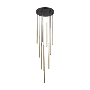 Lampa wisząca Piano Black Gold 10x G9 - TK Lighting