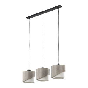 Lampa wisząca Elbrus Linen Czarny 3x E27 - TK Lighting