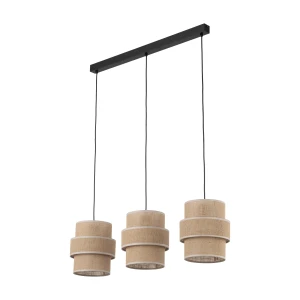 Lampa wisząca Calisto Juta Czarny 3x - TK Lighting