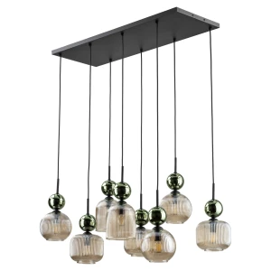 Lampa wisząca Sophia Green Cognac 8x E14 - TK Lighting