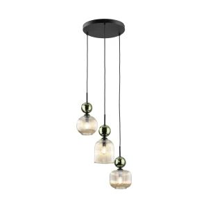 Lampa wisząca Sophia Green Cognac 3x E14 - TK Lighting