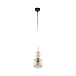 Lampa wisząca Sophia Cognac Bursztyn, Czarny 1x E14 - TK Lighting