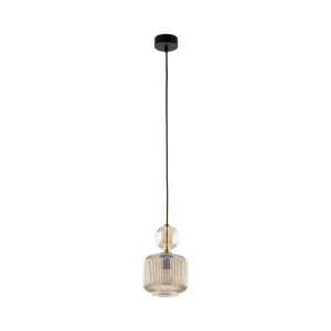 Lampa wisząca Sophia Cognac Czarny, Koniak 1x E14 - TK Lighting