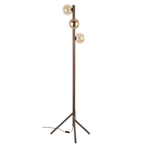 Lampa podłogowa Estera Wood Orzech Brąz 3x G9 - TK Lighting