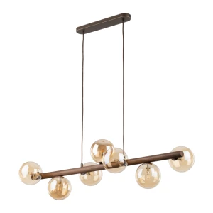 Lampa wisząca Estera Wood Orzech Brąz 7x G9 - TK Lighting