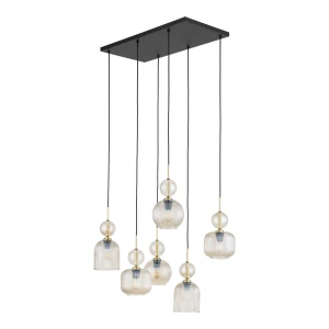 Lampa wisząca Sophia Cognac Czarny, Złoty 6x E14 - TK Lighting